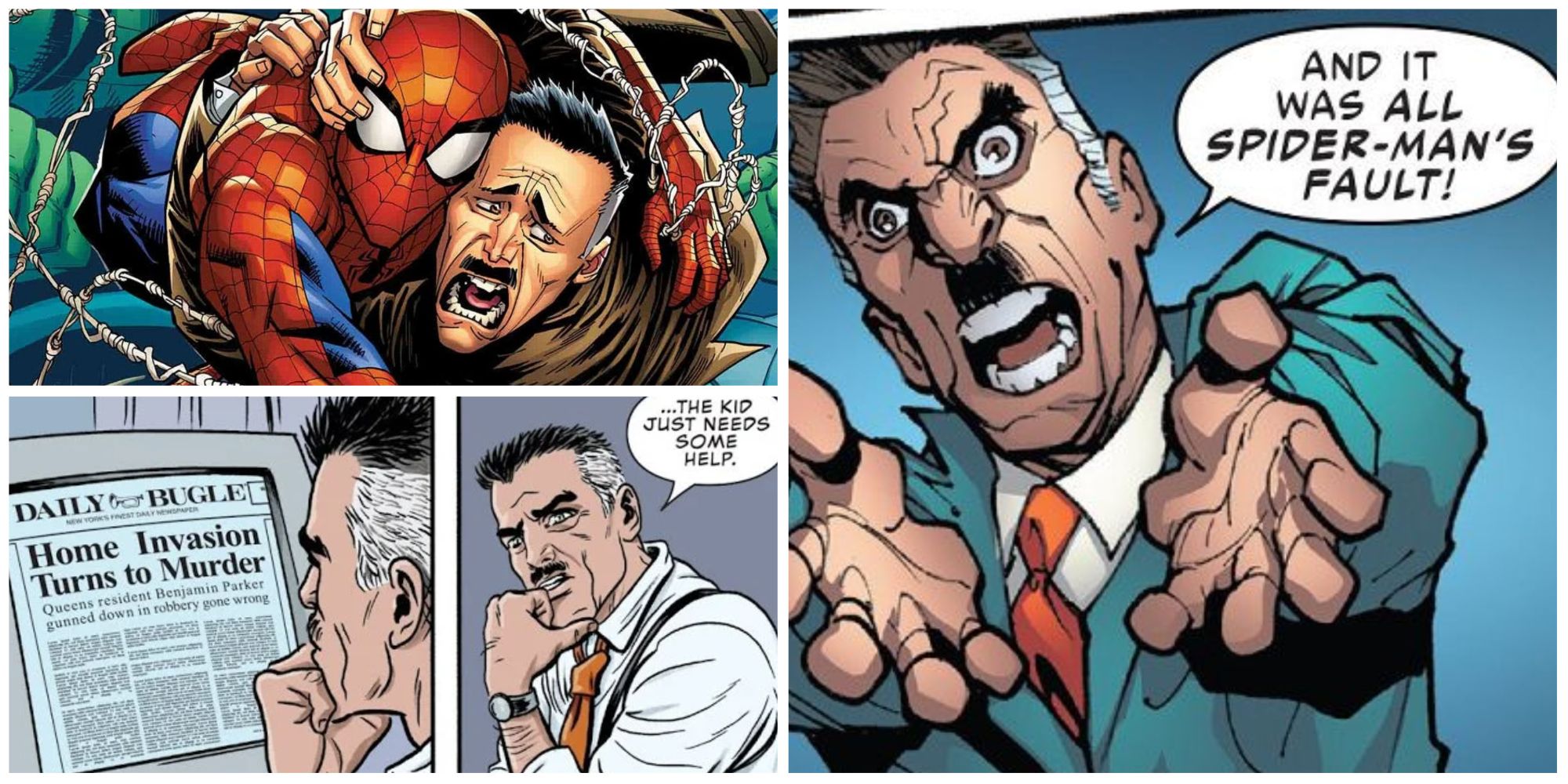 marvel comics j jonah jameson with spider-man