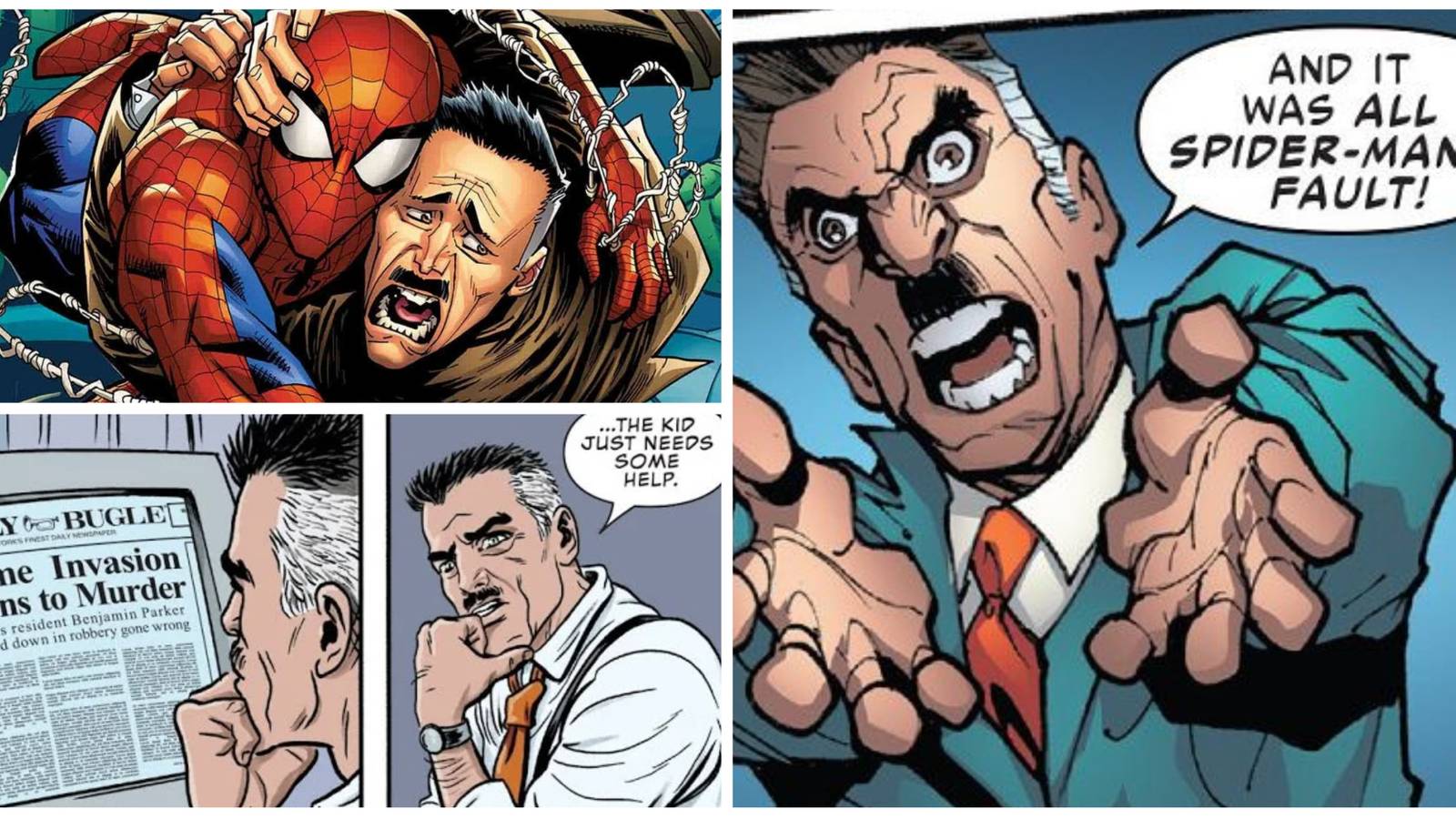 marvel comics j jonah jameson with spider-man