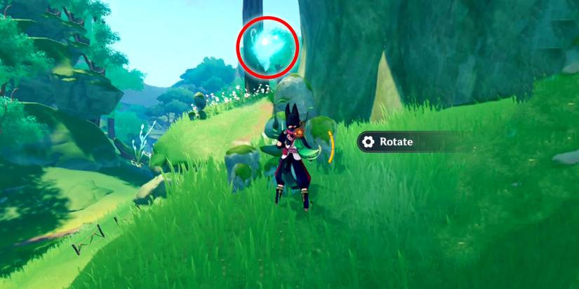 tighnari following the lonely seelie in genshin impact