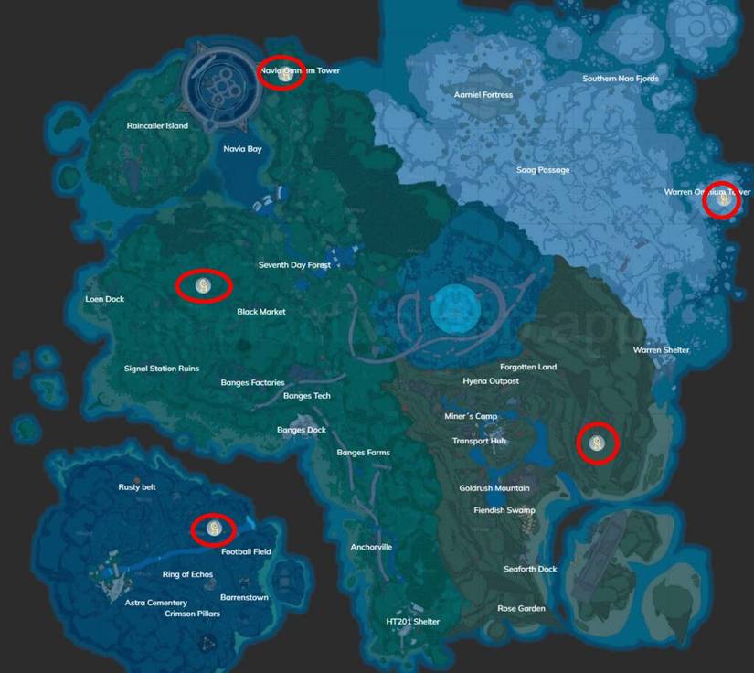 tower of fantasy omnium tower locations