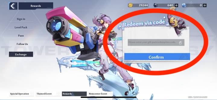 tower of fantasy redeem codes mobile