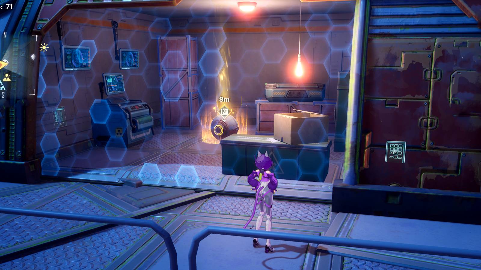 treasure locked behind an electronic barrier in tower of fantasy