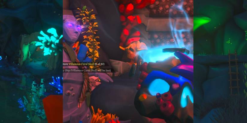 Three Treasure Locations In The Treasure Vault Area In The Shrine Of The Coral Tomb In Sea Of Thieves