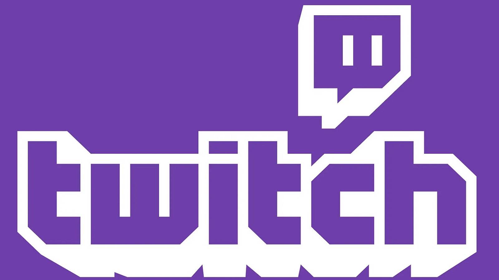 The Twitch logo on a bright purple background.