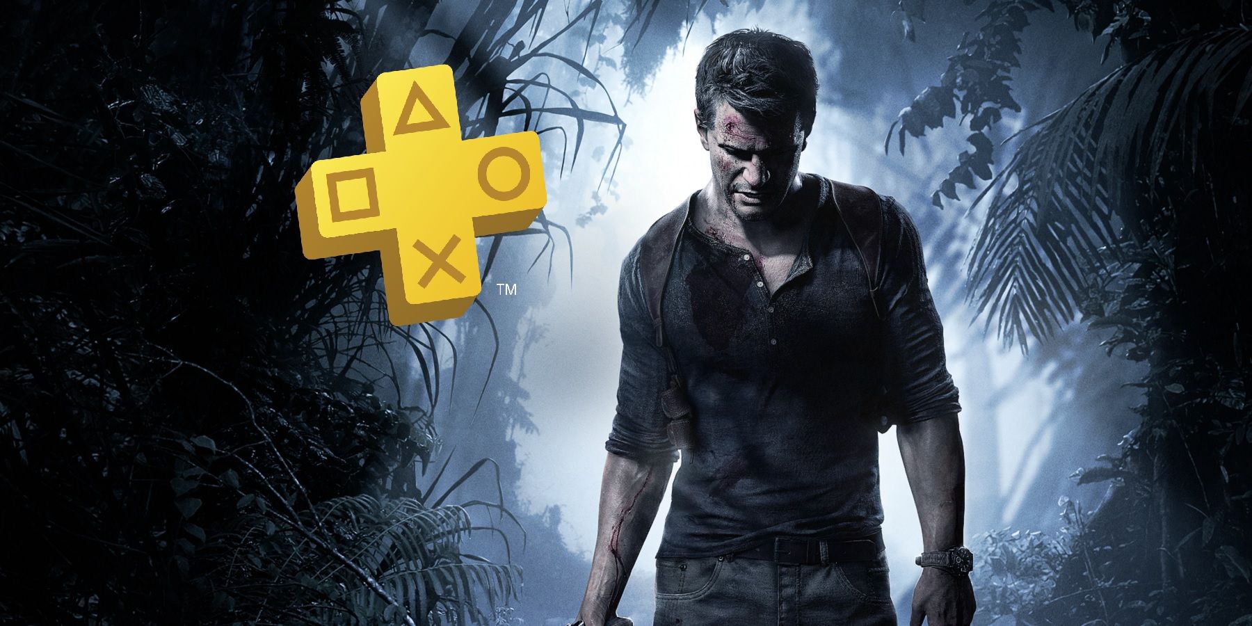 uncharted 4 box art with ps plus logo