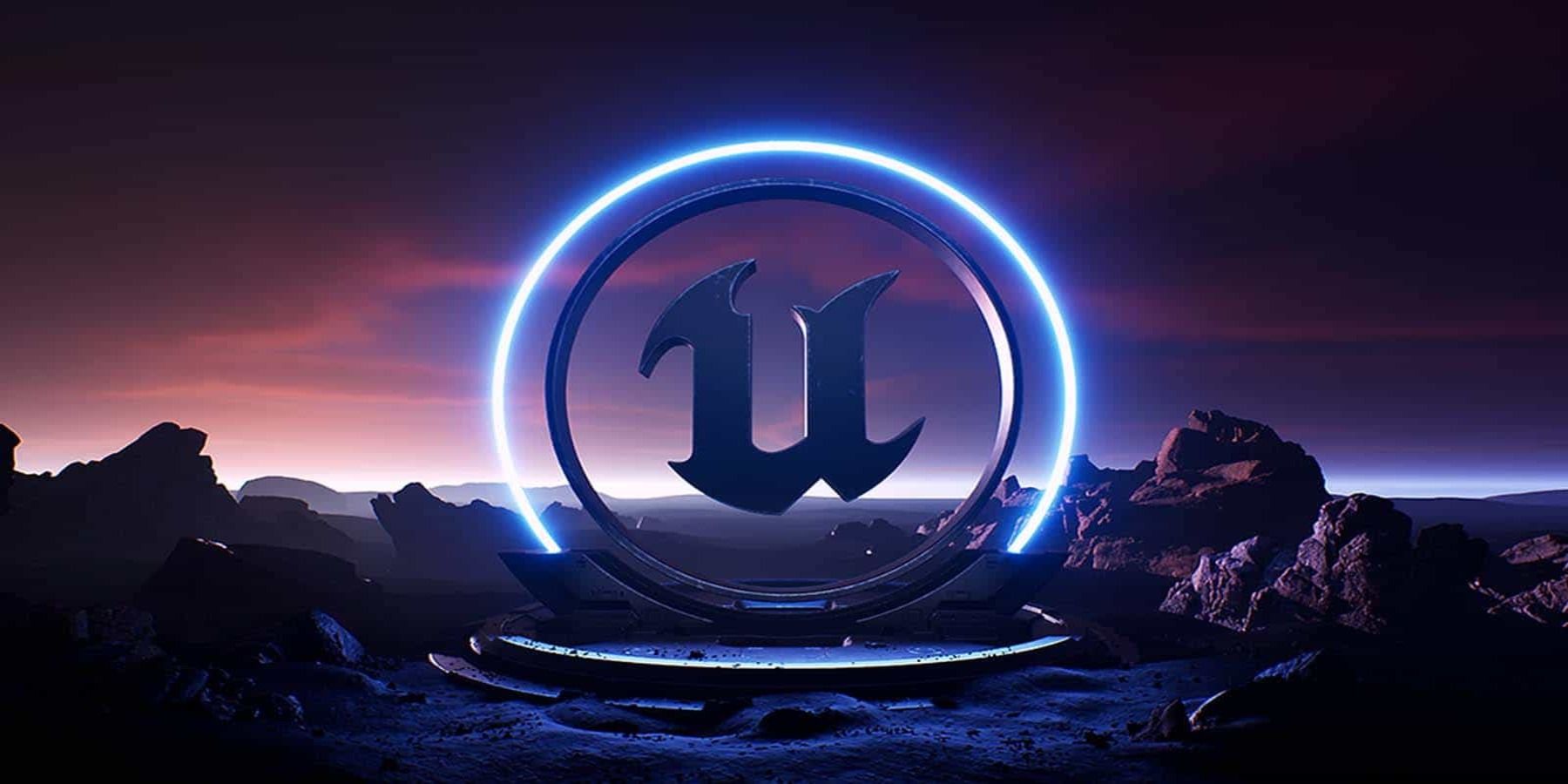 unreal-engine-5-glowing-logo-portal