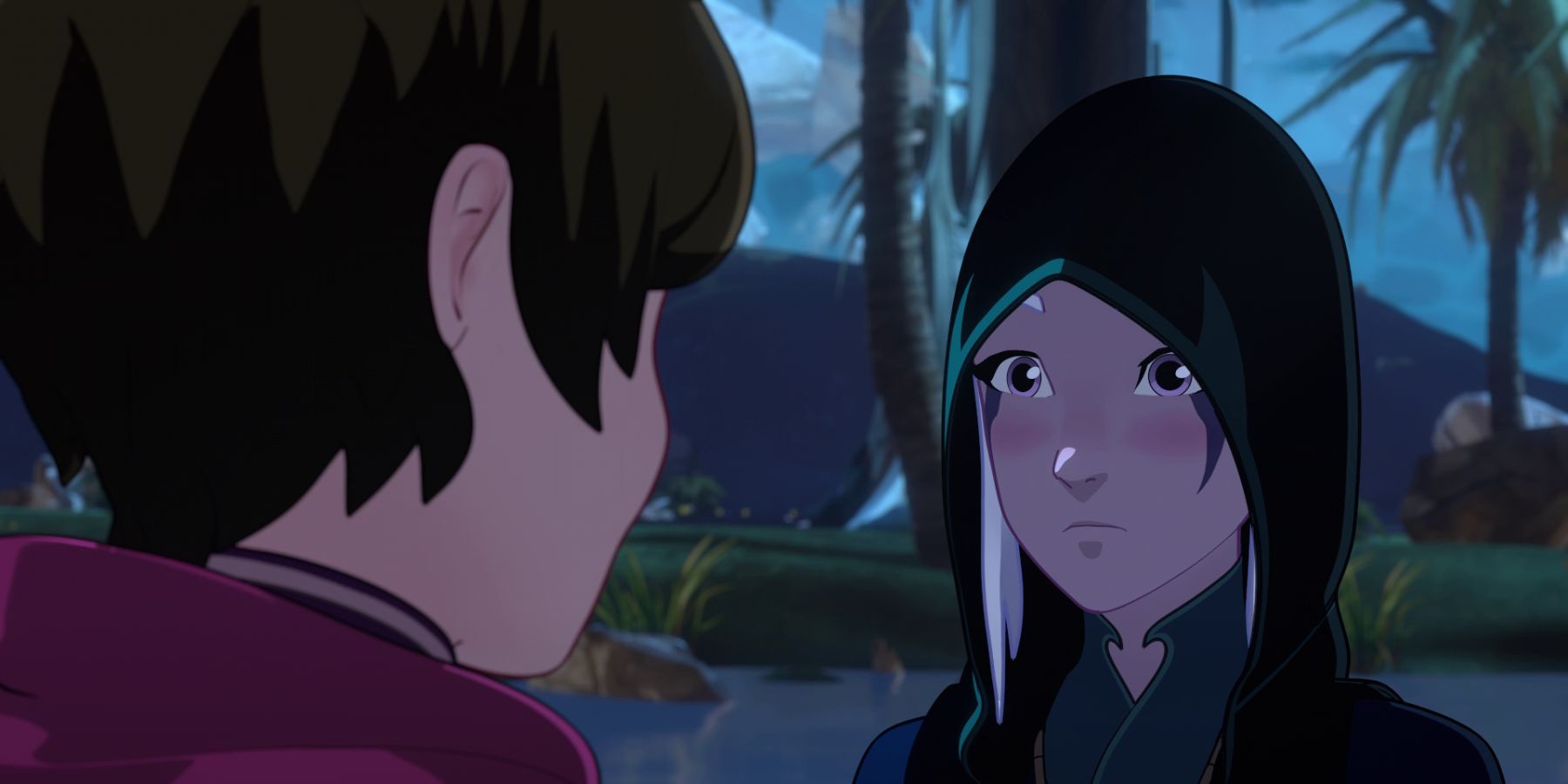 Callum and Rayla in The Dragon Prince