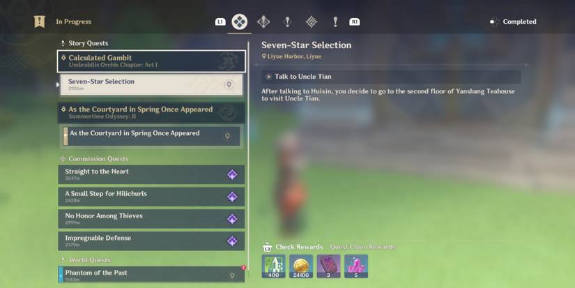 world quests in genshin impact