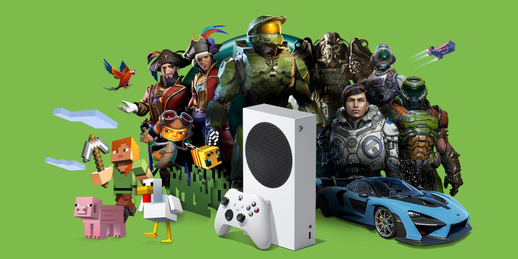 xbox series s and xbox characters