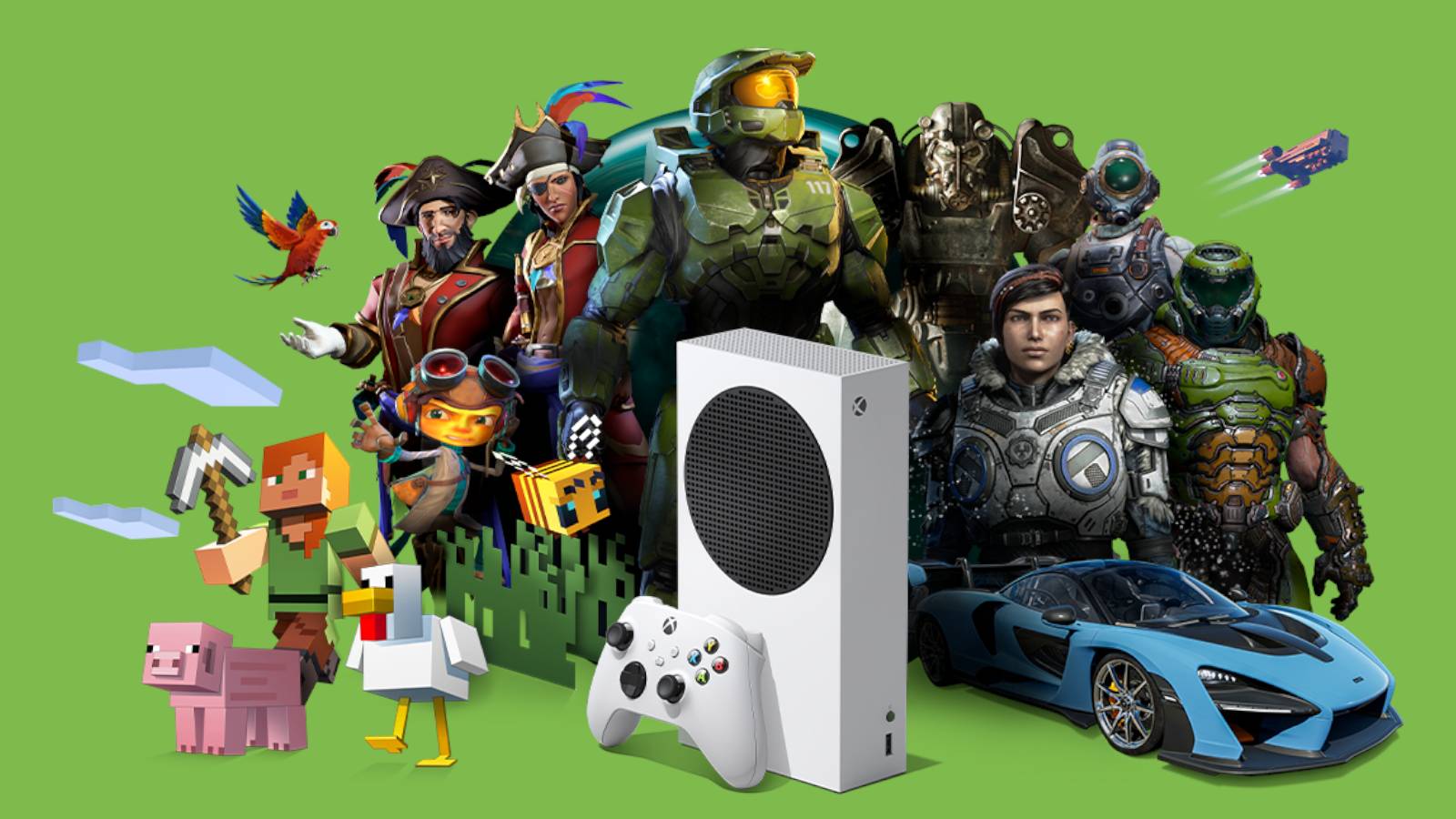 xbox series s and xbox characters