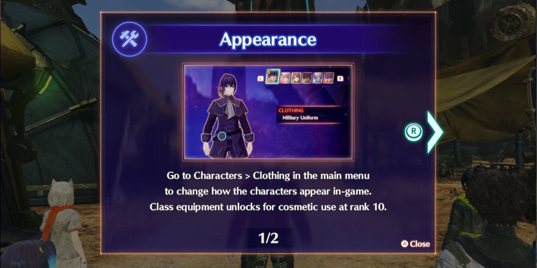 xenoblade 3 change appearance tips pop up