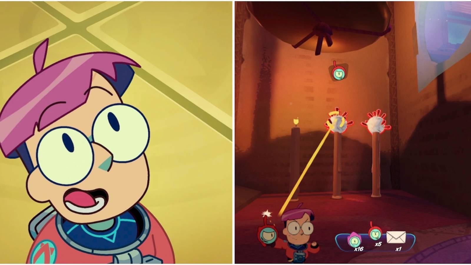 The main character and using Tinykin in Tinykin