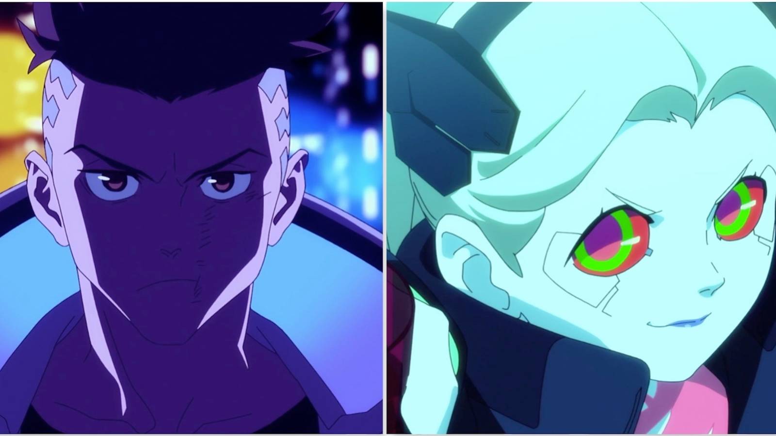 David and Becca in Cyberpunk Edgerunners