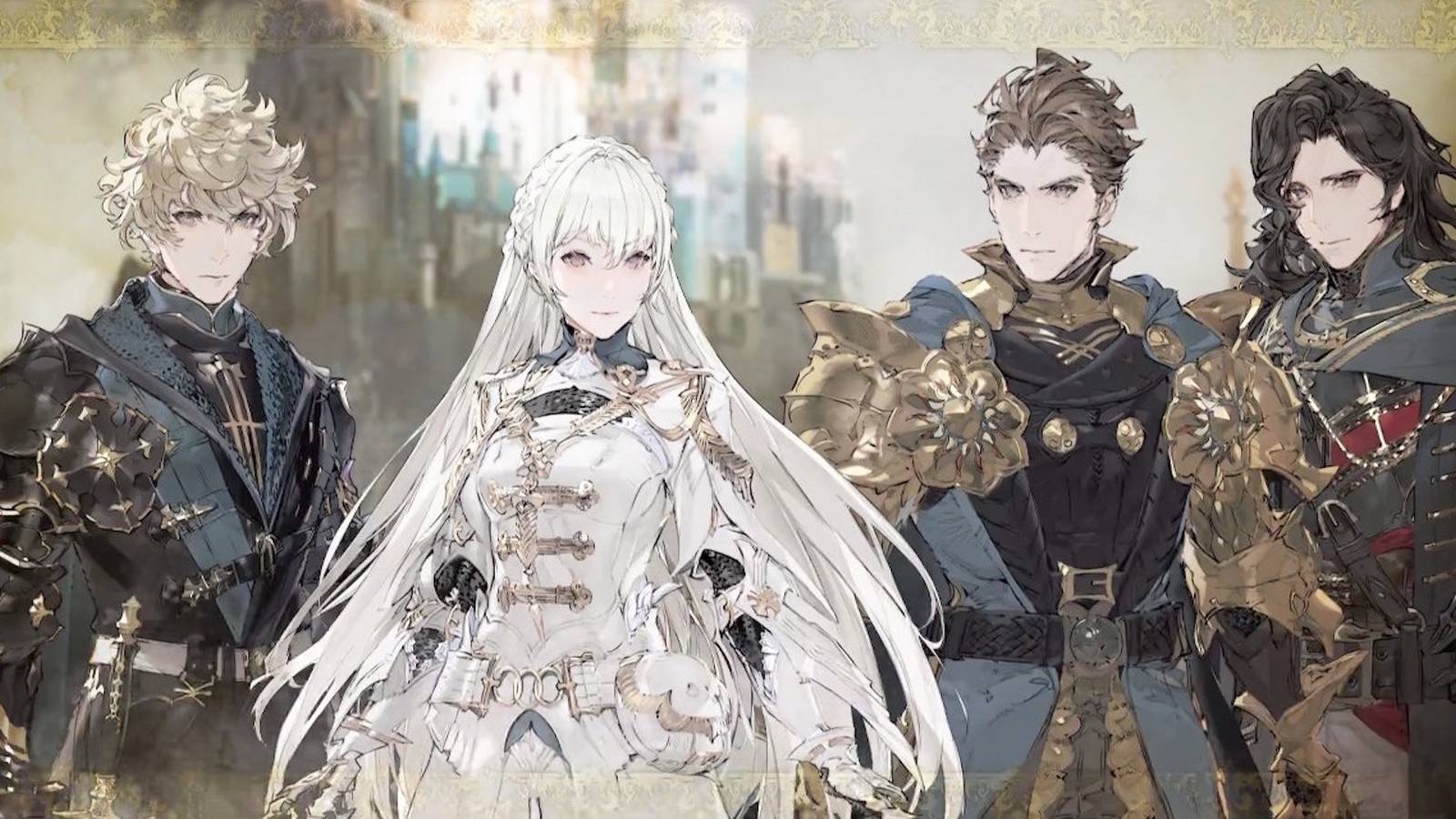 A cutscene featuring characters in The Diofield Chronicle