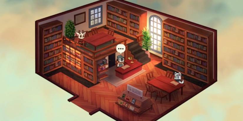 Luka finds new books in the Library