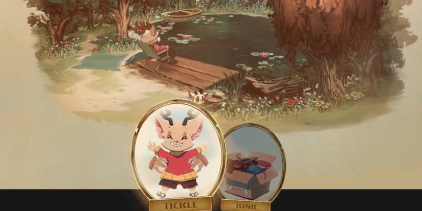 Luka uses the Tickle charm for a bait while fishing