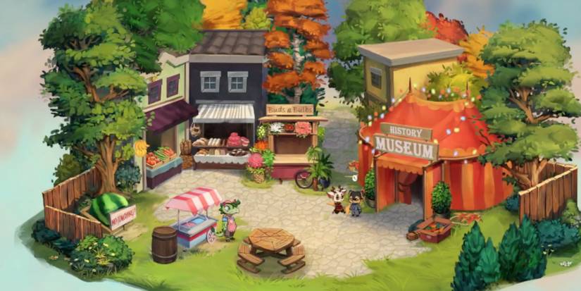 Luka views a video in the History Museum in Beacon Pines