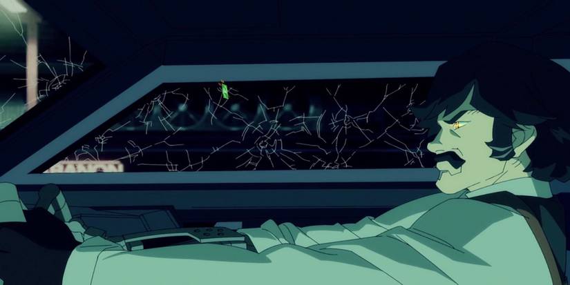 Falco driving in Cyberpunk Edgerunners