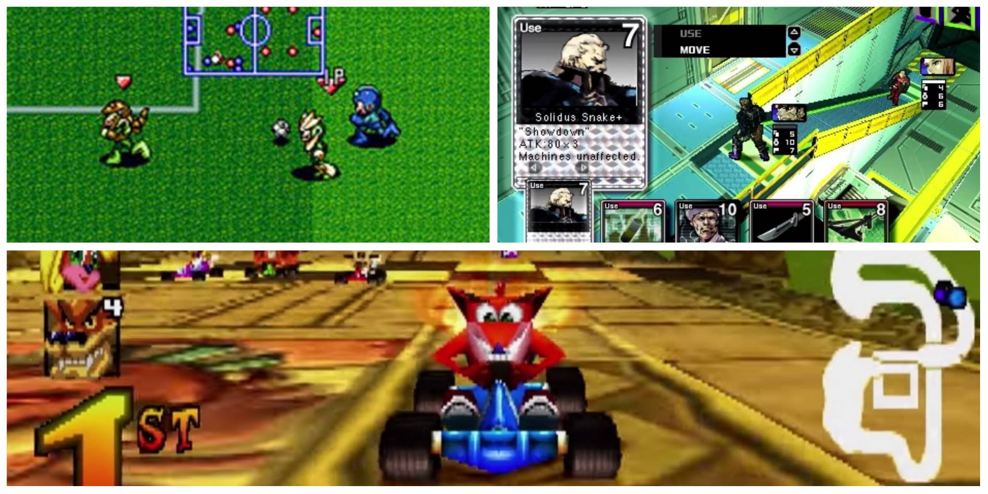 Различные спин-оффы - Megaman Soccer Metal Gear AC!D Crash Team Racing