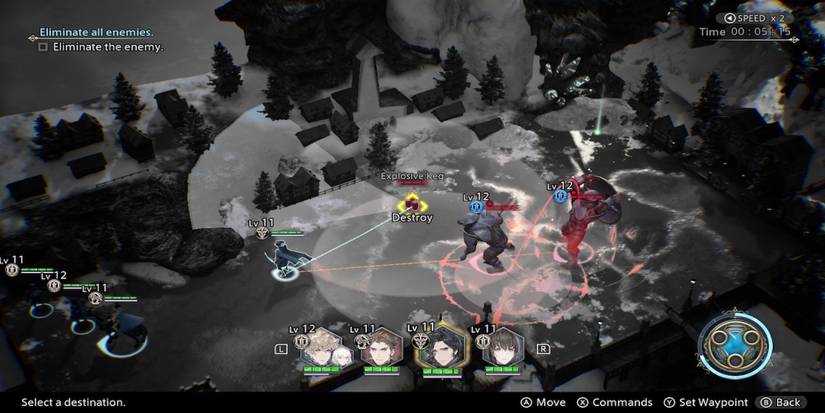 Fighting enemies in The Diofield Chronicle