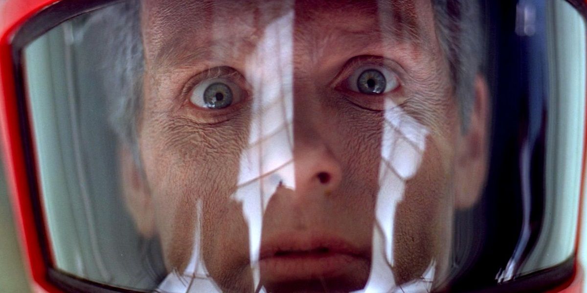 Bowman's face at the end of 2001 a Space Odyssey