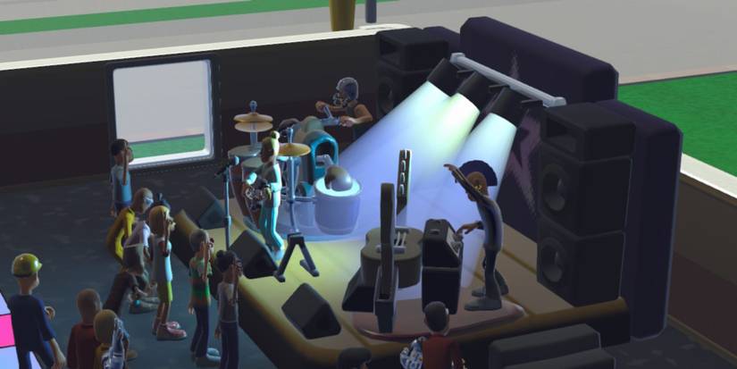 The band Shoegraze plays in Two Point Campus