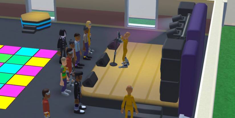 A student performs in Open Mic Night, Two Point Campus