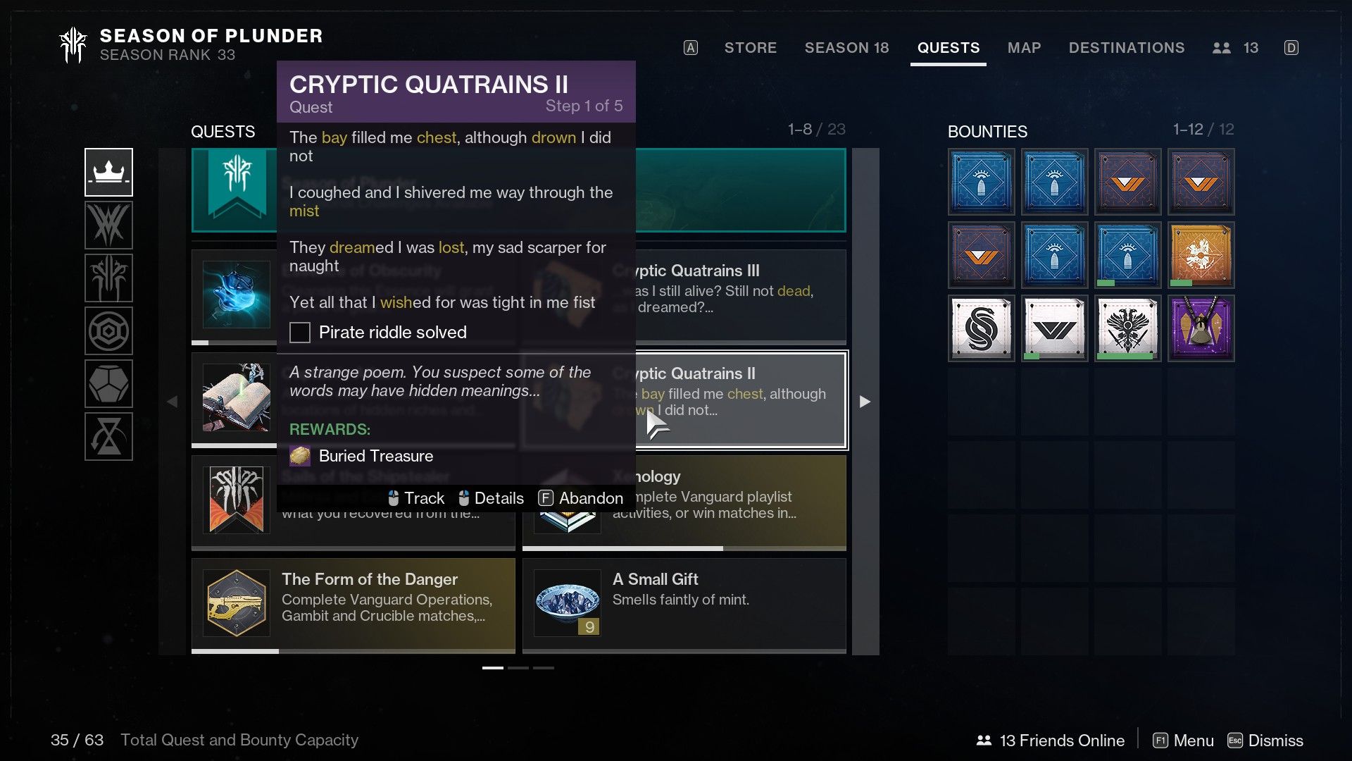 destiny 2 how to complete cryptic quatrains quest 1 2 3 star chart season of plunder guide