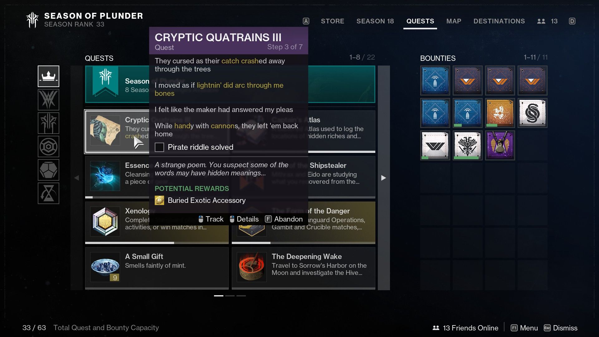 destiny 2 how to complete cryptic quatrains quest 1 2 3 star chart season of plunder guide