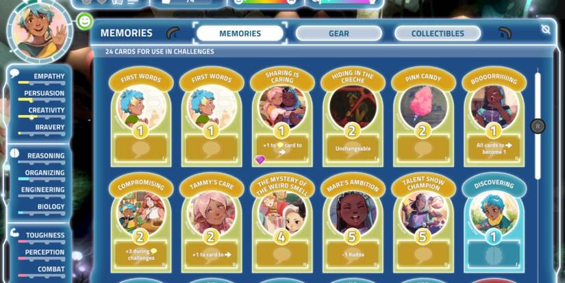 Memory cards in I Was A Teenage Exocolonist