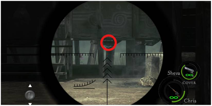 Resident Evil 5 chapter 3-1 emblem 2 underneath a hut