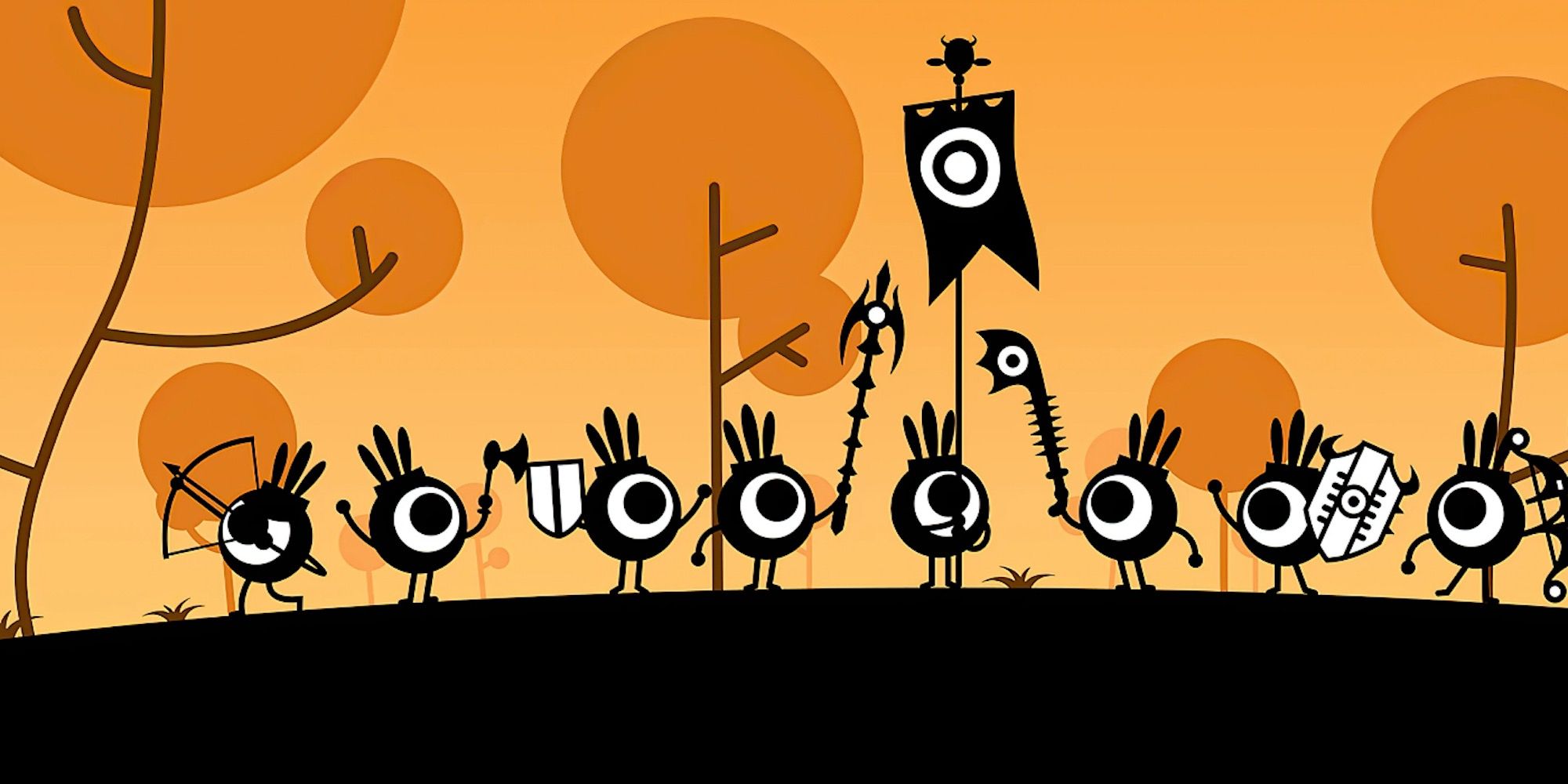 A cutscene featuring characters in Patapon