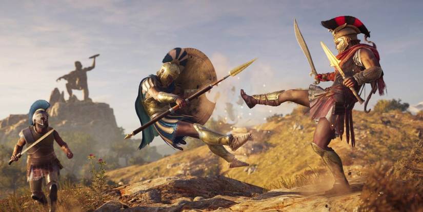 AC Odyssey Spartan Kick