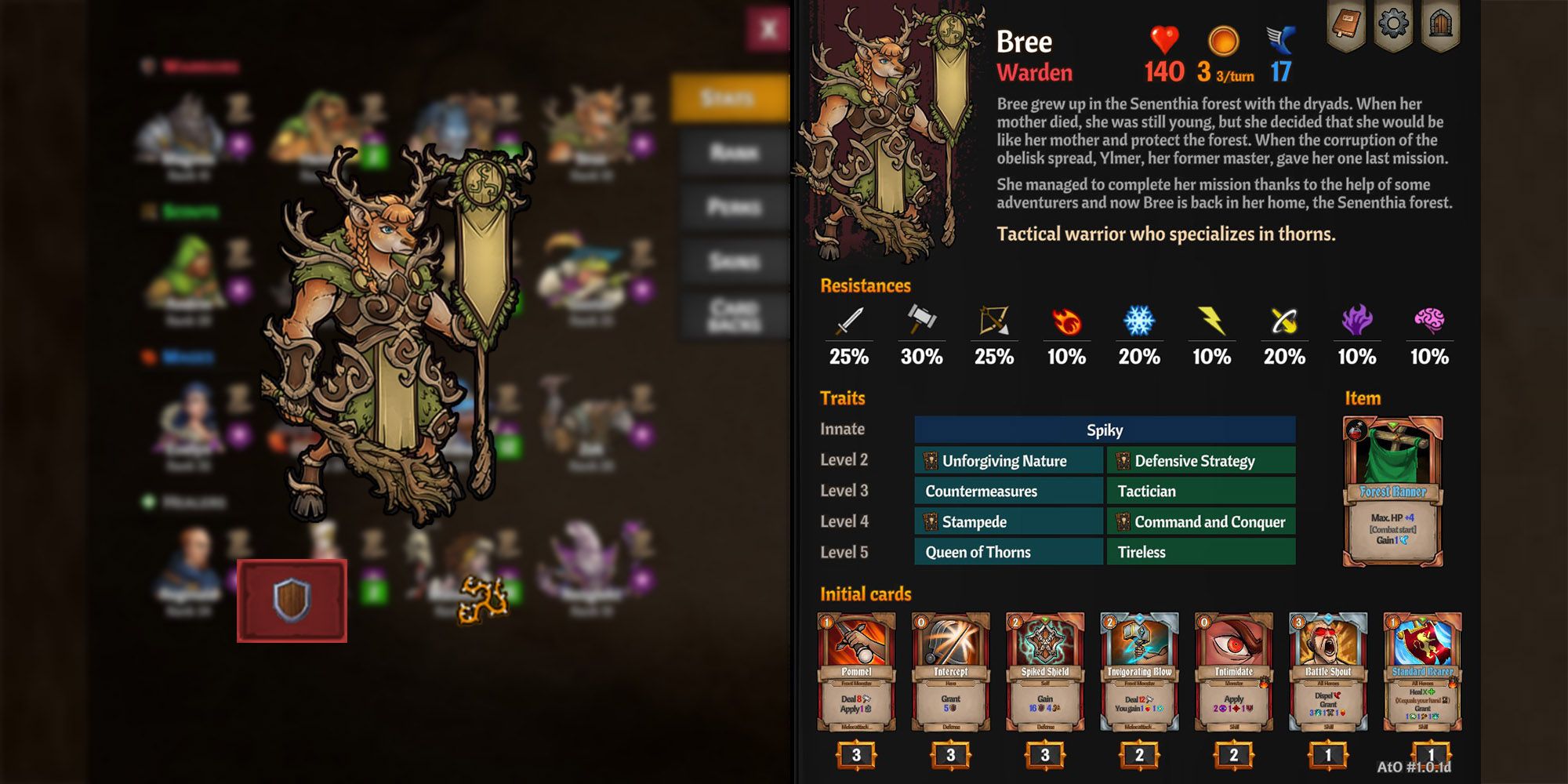 Across The Obelisk - Bree Character Sheet With Main Stats Overlaid On Top