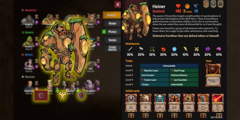 Across The Obelisk - Heiner Character Sheet With Main Stats Overlaid On Top