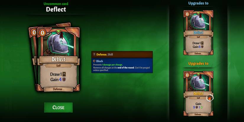 Across The Obelisk - Looking At The Card In-Game And It's Upgrades, Deflect Card