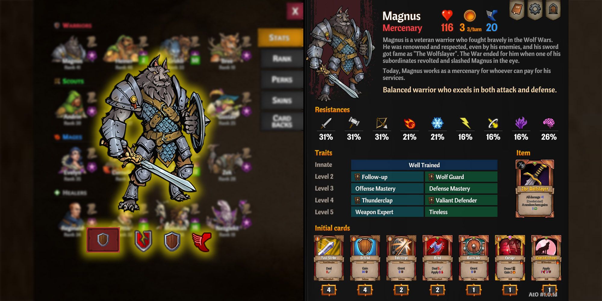 Across The Obelisk - Magnus Character Sheet With Main Stats Overlaid On Top