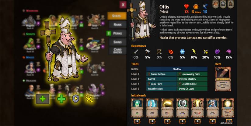 Across The Obelisk - Ottis Character Sheet With Main Stats Overlaid On Top