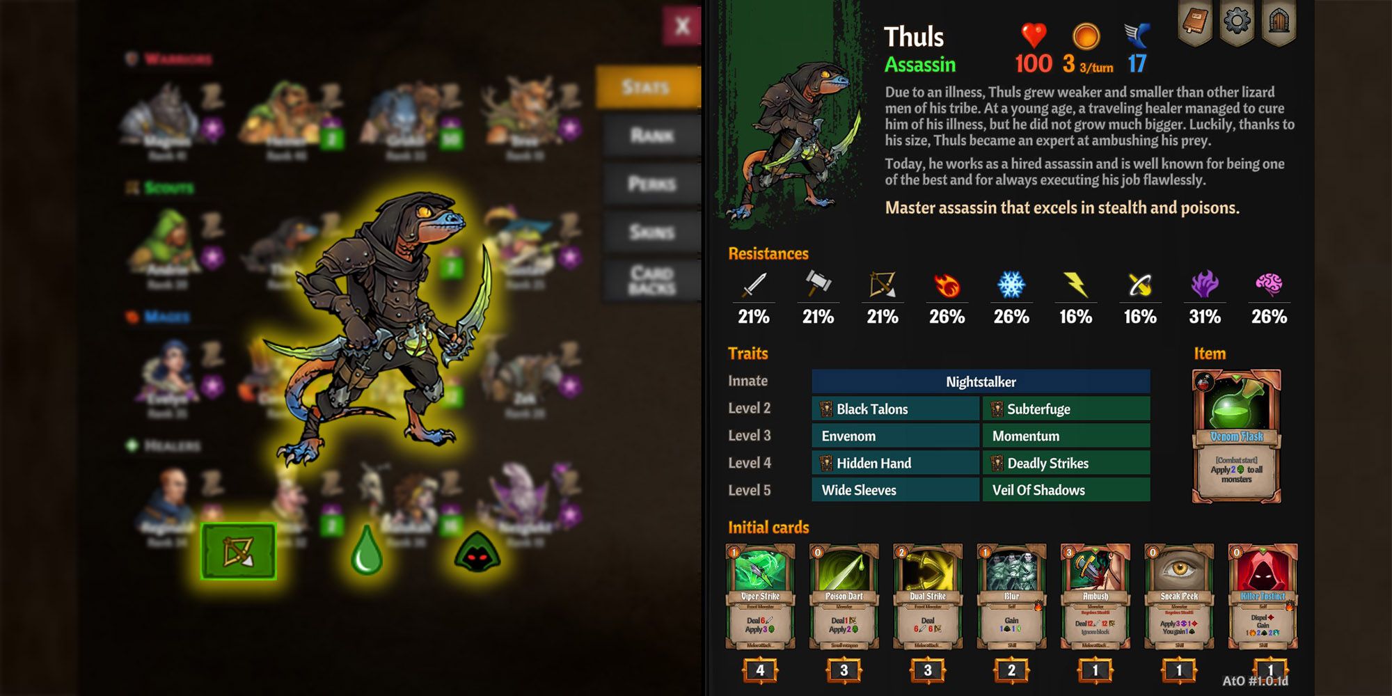 Across The Obelisk - Thuls Character Sheet With Main Stats Overlaid On Top