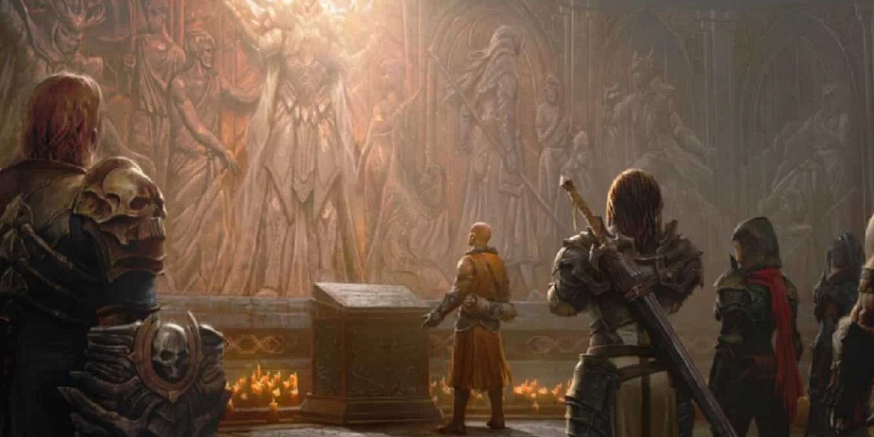 Adventurers in front of a gate in Diablo Immortal