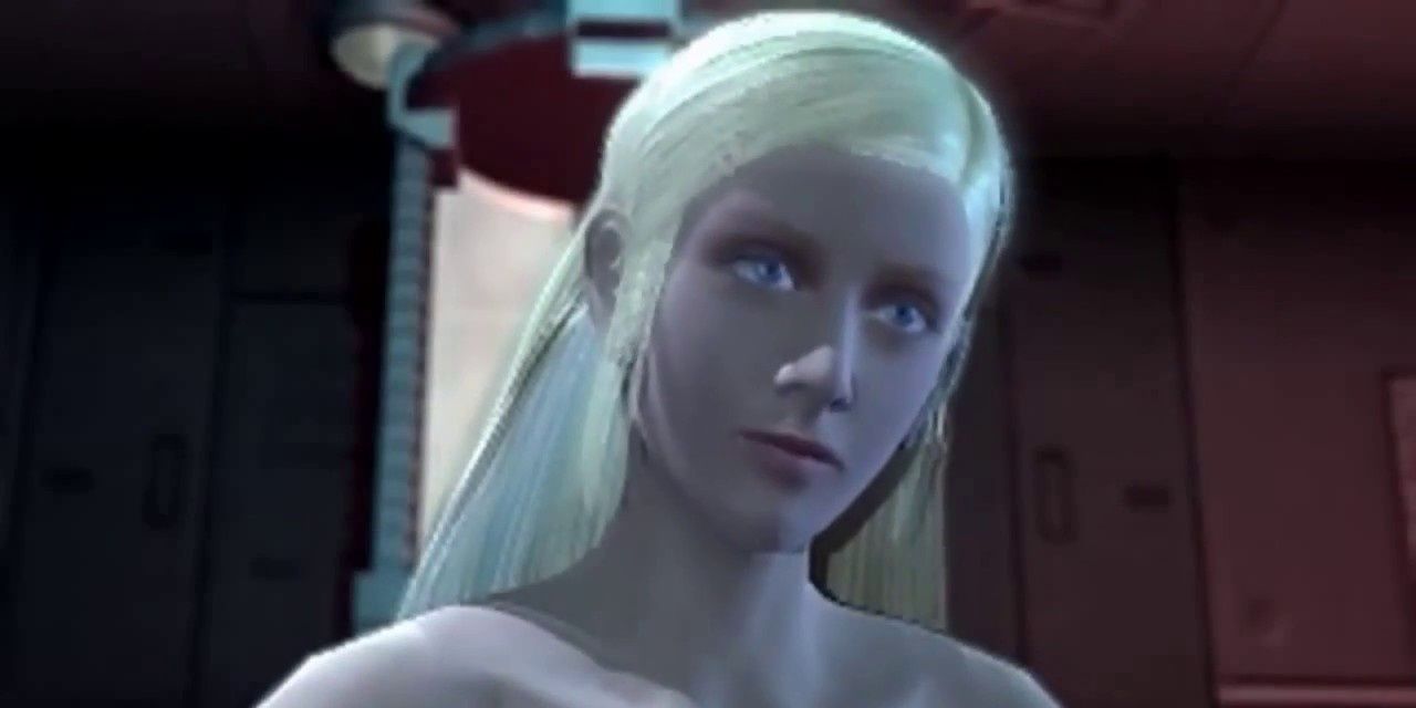 close up of Alexia Ashford in Resident Evil Code: Veronica