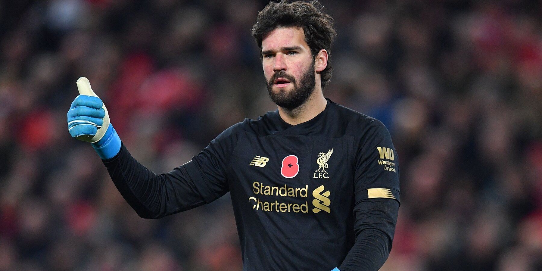 Alisson playing for Liverpool
