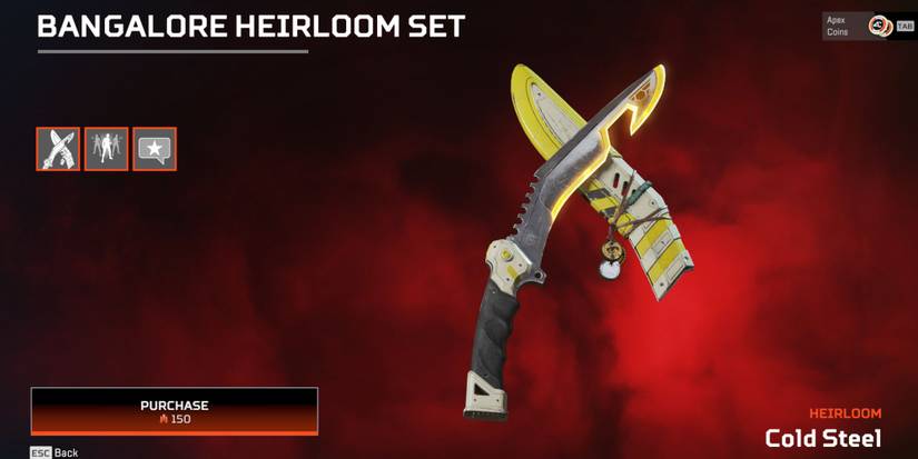 Apex Legends Bangalore Heirloom Cold Steel