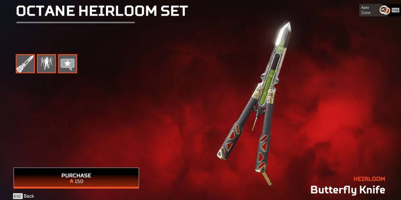 Apex Legends Octane Heirloom Butterfly Knife