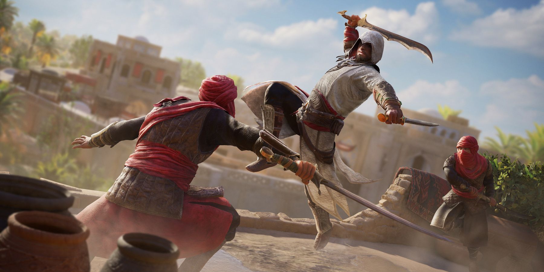 Assassin's Creed Mirage Basim fighting