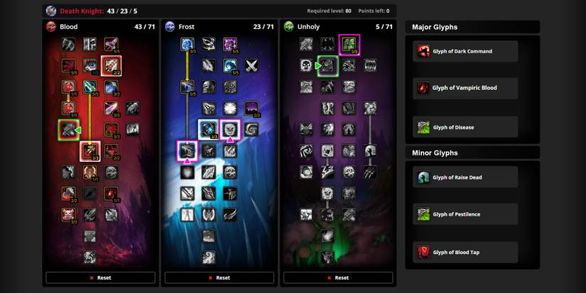 Best talents and glyphs for blood death knight in wow wotlk classic wrath