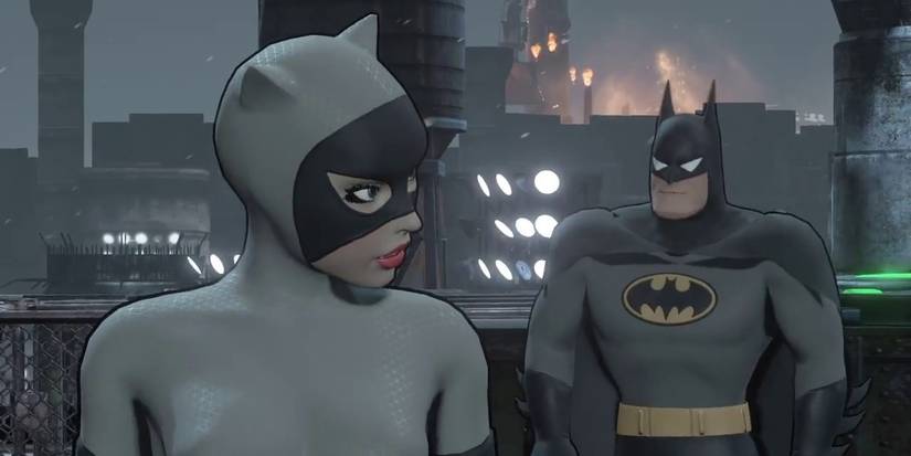 Batman and Catwoman in Arkham City