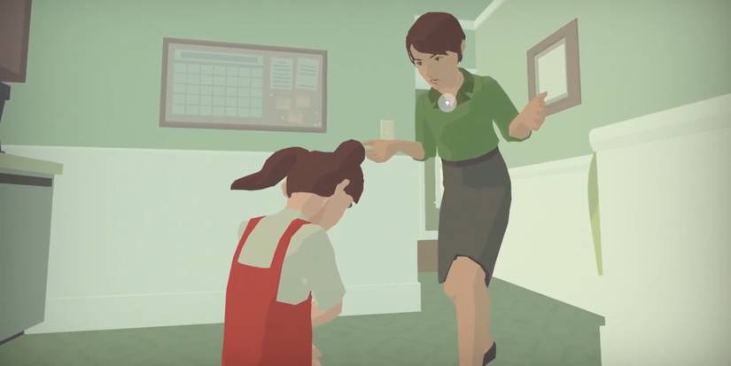 Player clicks on the Green Pendant that is worn by Mary's mother. 