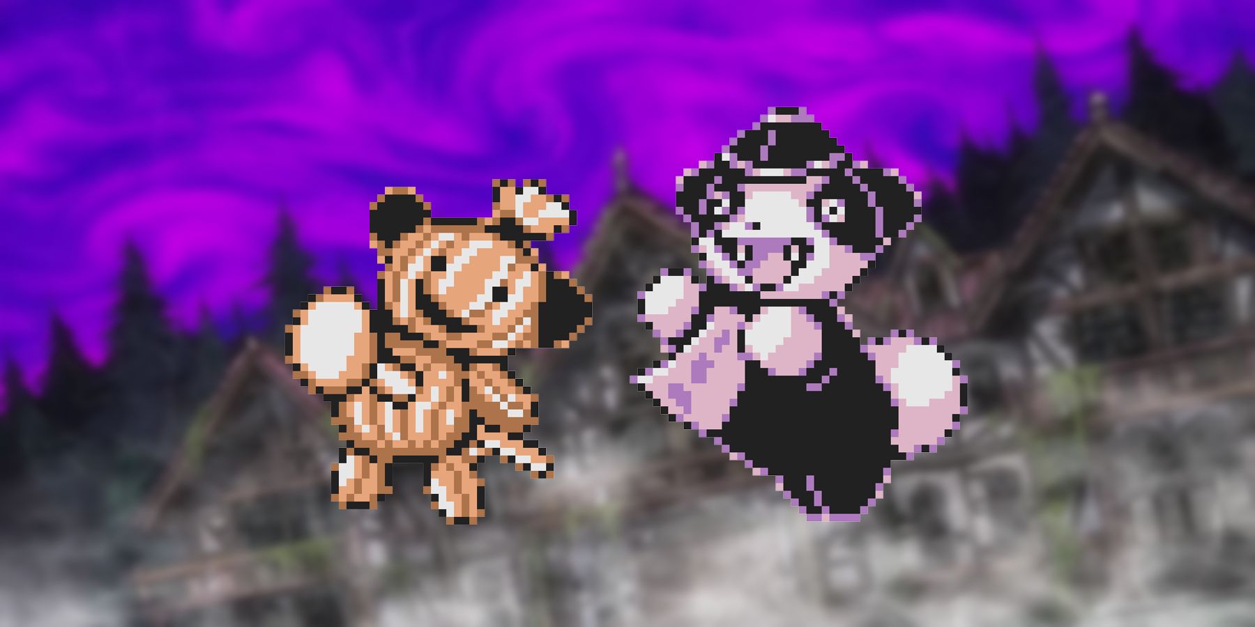 The beta designs for Norowara and Kyonpan scrapped from Pokemon Gold and Silver