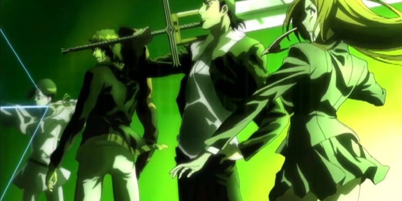 Group shot of Uryu Chad Ginjo and Orihime in Bleach's 15th opening Harukaze